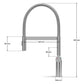 ANW HOME High-Arc Brushed Inox Kitchen Faucet with Pull-Out Spout and 360° Rotation – 535 mm