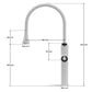 ANW HOME High-Arc White Kitchen Faucet with Pull-Out Spout and 360° Rotation – 423 mm
