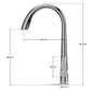 ANW HOME Medium-Arc Chrome Kitchen Faucet with Pull-Out Spout and 360° Rotation – 430 mm