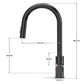 ANW HOME High-Arc Matte Graphite Kitchen Faucet with Pull-Out Spout and 360° Rotation – 390 mm