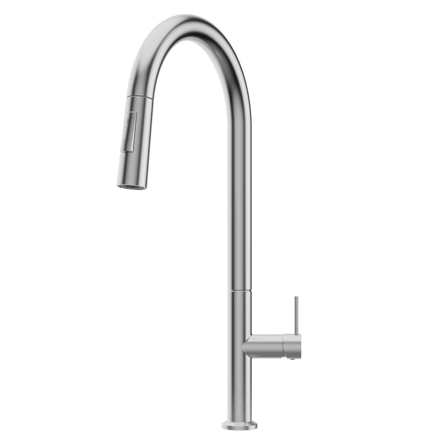 ANW HOME High-Arc Brushed Inox Kitchen Faucet with Pull-Out Spout and 360° Rotation – 455 mm
