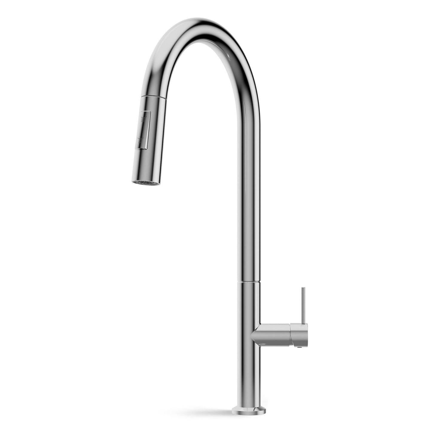 ANW HOME High-Arc Chrome Kitchen Faucet with Pull-Out Spout and 360° Rotation – 455 mm