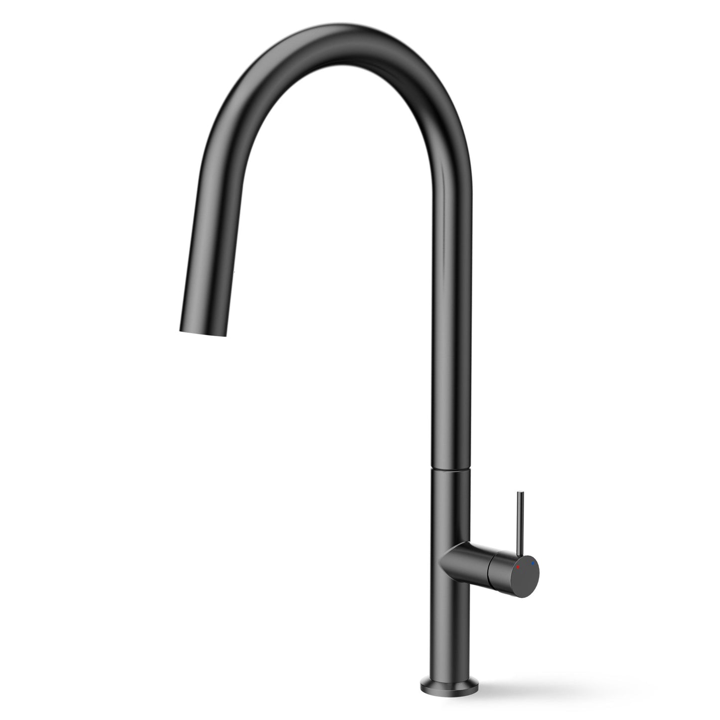 ANW HOME High-Arc Matte Graphite Kitchen Faucet with Pull-Out Spout and 360° Rotation – 455 mm