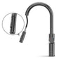 ANW HOME High-Arc Matte Graphite Kitchen Faucet with Pull-Out Spout and 360° Rotation – 420 mm