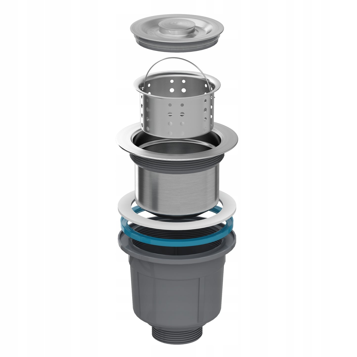 Единична мивка от неръждаема стомана 780x500x210 мм