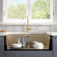 ANW HOME Spülbecken Küche 1 Becken Unterbau Spülbecken Edelstahl 304 74x44 cm Gold PVD Nano-Beschichtung Stärke 3+1 mm mit Siphon
