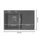 ANW HOME Fregadero Cocina 1 Seno Sobre Encimera con Escurridor, Acero Inoxidable 304, 78x50 cm, Grafito PVD, Acabado con Nano-Revestimiento, Grosor 3.0+1 mm, 22 cm, con Sifón, Dosificador y Cesta