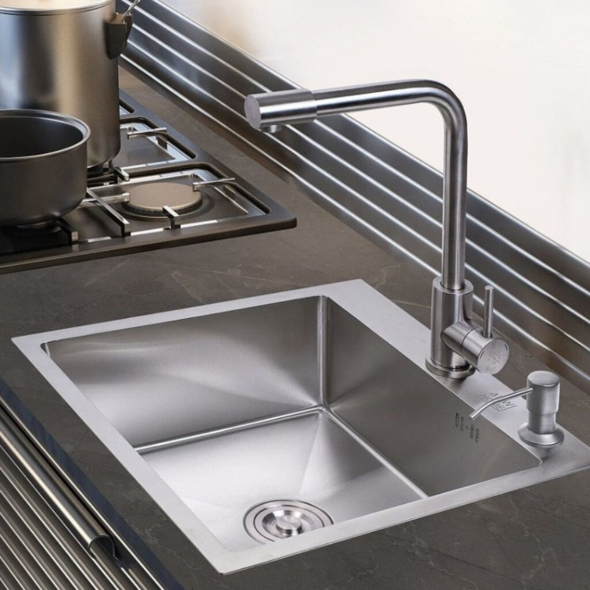 stainless steel kitchen sink color silver size 50x50