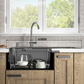 ANW HOME Kitchen Sink, Single Bowl Kitchen Sink with Drainer, Stainless Steel 304, 78x50 cm, Silver, Nano-Coated Finish, Thickness 3.0/1 mm, Topmount, with Waste Trap and Soap Dispenser