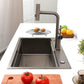 Stainless Steel Sink With Sky Rain Faucet 7545SR Grafit