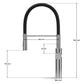 ANW HOME High-Arc Brushed Inox Kitchen Faucet with Pull-Out Spout and 360° Rotation – 500 mm