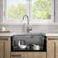 ANW HOME Fregadero Cocina 1 Seno, Fregadero Bajo Encimera Acero Inox 54x44, Profundidad 22 cm, Grosor 3.0+1 mm, Nano Revestimiento, con Sifón