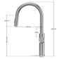 ANW HOME High-Arc Brushed Inox Kitchen Faucet with Pull-Out Spout and 360° Rotation – 420 mm