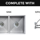 Stainless Steel Sink 80x45 Satin Inox