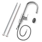 ANW HOME High-Arc Chrome Kitchen Faucet with Pull-Out Spout and 360° Rotation – 390 mm