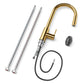 ANW HOME High-Arc Polished Gold Kitchen Faucet with Pull-Out Spout and 360° Rotation – 390 mm