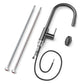 ANW HOME High-Arc Matte Graphite Kitchen Faucet with Pull-Out Spout and 360° Rotation – 390 mm
