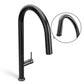 ANW HOME High-Arc Matte Graphite Kitchen Faucet with Pull-Out Spout and 360° Rotation – 455 mm