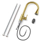 ANW HOME High-Arc Brushed Gold Kitchen Faucet with Pull-Out Spout and 360° Rotation – 410 mm