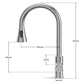 ANW HOME High-Arc Brushed Inox Kitchen Faucet with Pull-Out Spout and 360° Rotation – 410 mm