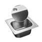 ANW HOME Einbauspüle Edelstahl 38x38 cm Spülbecken Küche Edelstahl mit Siphon Küchenspüle 1 Becken 18 cm Tiefe mit Siphon und Ablaufgarnitur