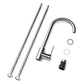ANW HOME High-Arc Chrome Kitchen Faucet with 360° Swivel Spout – 365 mm