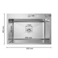 ANW HOME Spülbecken Küchenspüle 65x45 cm, Einbauspüle Edelstahl in Silber, Spüle  mit Nano-Oberfläche, Stärke 3,0+1 mm, mit Siphon Seifenspender und Korb