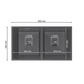 ANW HOME Evier Cuisine Inox, Evier Cuisine 2 Bacs Sous Plan 80x45 cm, Acier Inox 304, Graphite PVD, Nano-Revêtement, Épaisseur 3,0/1 mm, avec Siphon