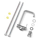 Fold-Down Brushed Inox Kitchen Faucet for Window Installation with 360° Swivel Spout – 330 mm
