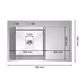 ANW HOME Kitchen Sink, Single Bowl Kitchen Sink with Drainer, Stainless Steel 304, 78x50 cm, Silver, Nano-Coated Finish, Thickness 3.0/1 mm, Topmount, with Waste Trap and Soap Dispenser