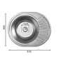 ANW HOME Lavello Cucina 1 Vasca con Gocciolatoio, Lavandino Cucina da Incasso in Acciaio Inox 201 57x45 cm, Argento, Finitura Antigraffio, Spessore 0,6 mm, con Sifone