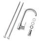 ANW HOME High-Arc Brushed Inox Kitchen Faucet with 360° Swivel Spout – 365 mm