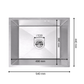 ANW HOME Fregadero Cocina 1 Seno, Fregadero Bajo Encimera Acero Inox 54x44, Profundidad 22 cm, Grosor 3.0+1 mm, Nano Revestimiento, con Sifón