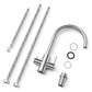 ANW HOME Three-Way Brushed Inox Kitchen Faucet with 360° Swivel Spout – 405 mm