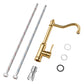 ANW HOME Brushed Gold Kitchen Faucet with Straight 360° Swivel Spout – 345 mm