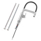ANW HOME High-Arc Brushed Inox Kitchen Faucet with Pull-Out Spout and 360° Rotation – 520 mm