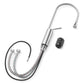 ANW HOME High-Arc Brushed Inox Kitchen Faucet with Pull-Out Spout and 360° Rotation – 445 mm