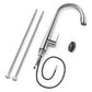 ANW HOME Medium-Arc Chrome Kitchen Faucet with Pull-Out Spout and 360° Rotation – 430 mm