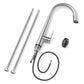 ANW HOME Medium-Arc Brushed Inox Kitchen Faucet with Pull-Out Spout and 360° Rotation – 430 mm