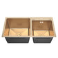 Top-Mount Double Bowl Kitchen Sink 78x43 cm – Gold PVD Stainless Steel, Full Set