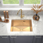 Elegant Gold PVD Steel Kitchen Sink 54x44 cm + Free Siphon