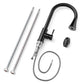 ANW HOME High-Arc Black Kitchen Faucet with Pull-Out Spout and 360° Rotation – 410 mm