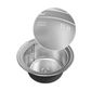 ANW HOME Spülbecken Küche, Einbauspüle Edelstahl 201, Spülbecken Edelstahl Rund Ø51 cm ohne Abtropffläche, Silber, Satinierte Oberfläche, Stärke 1 mm, 20 cm Tief, mit Siphon