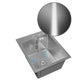 ANW HOME Lavello Cucina 1 Vasca, Lavello Acciaio Inox da Incasso 40 x 50 cm, Argento, Finitura Nano, Spessore 3,0/1 mm, Profondità 22 cm, con Sifone e Dosatore