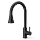 ANW HOME High-Arc Black Kitchen Faucet with Pull-Out Spout and 360° Rotation – 410 mm