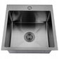 Stainless steel sink 50x50 PVD Grafit