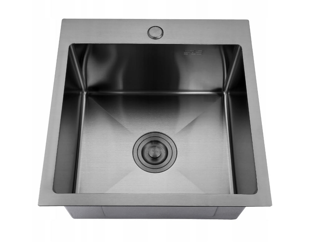 Stainless steel sink 50x50 PVD Grafit