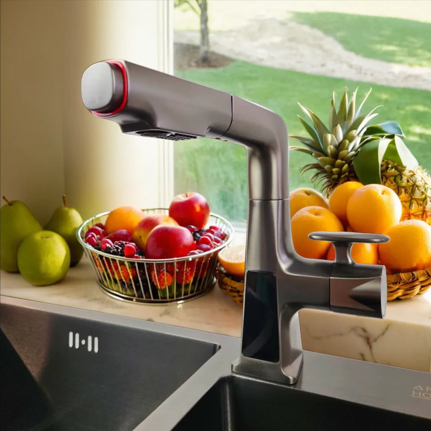 Multifunctional kitchen faucet with display JF-9003B kitchen faucet with sensor