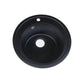 Kitchen sink granite round Black 51x51 siphon