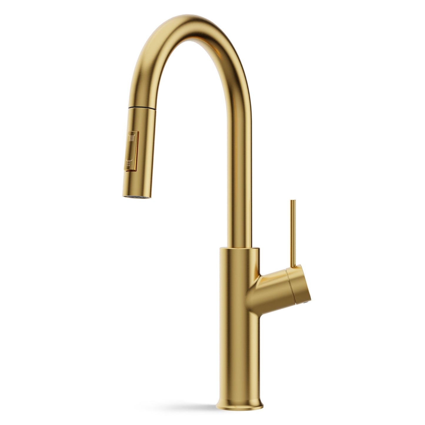 ANW HOME High-Arc Gold Kitchen Faucet with Pull-Out Spout and 360° Rotation – 420 mm